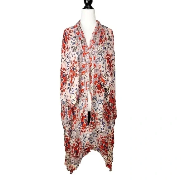 NWT Free People | Little Wing Paisley Kimono in Natural Size: One Size Fits Most - Picture 7 of 12